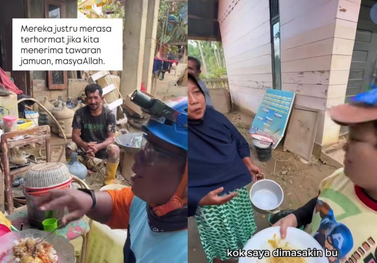 Bikin Haru Relawan, Pengungsi di Aceh Bagikan Makanan dari Dapur Umum: Ini Cara Kami Berterima Kasih