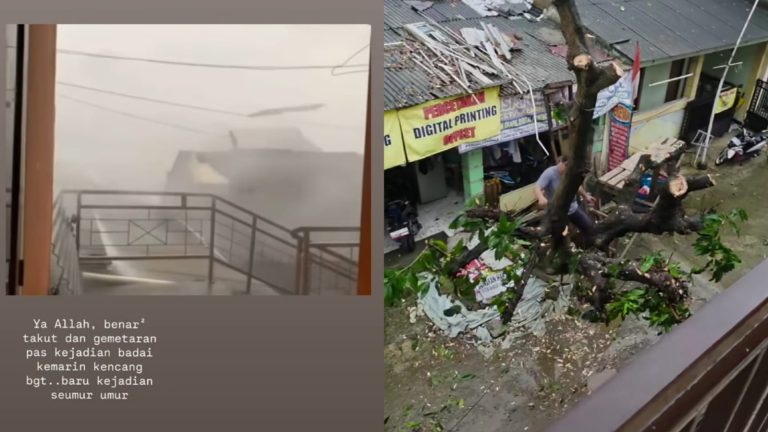 Cerita Warga Cikarang Selatan saat Hujan Badai Menerjang di Awal Minggu: Bener-bener Takut dan Gemetaran saat Kejadian
