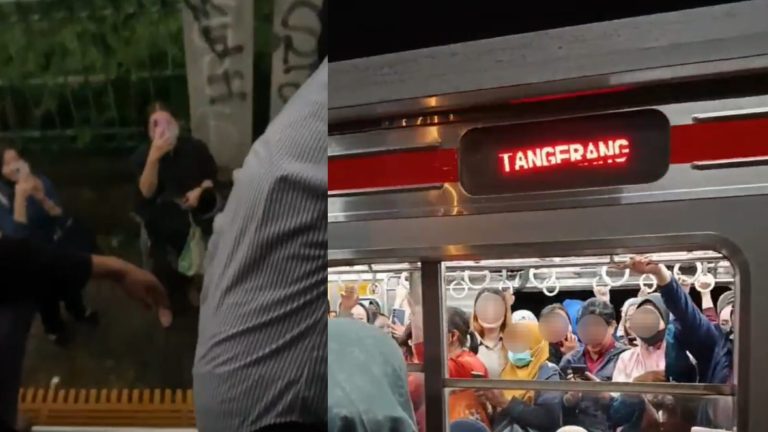 Momen KRL Duri-Tangerang Didorong Kereta Lain, Viral Insiden Mogok di Tengah Perjalanan