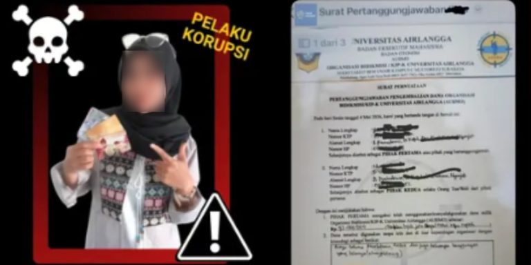 Skandal Korupsi di Unair: Terduga Pelaku Mahasiswi Tilep Iuran Puluhan Juta KIP-K yang Dikumpulkan dari 4 Angkatan