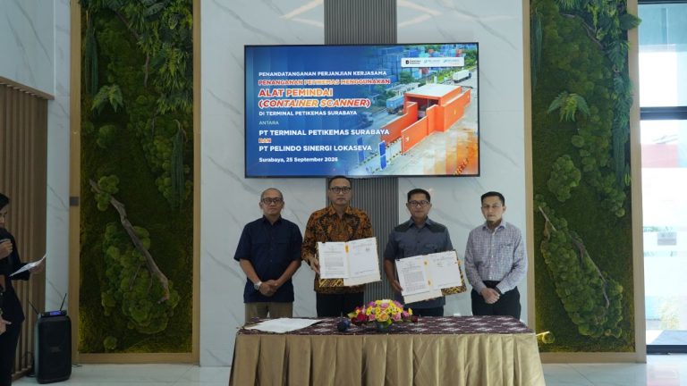 Dukung Ekosistem Pelabuhan Aman dan Transparan, PT Pelindo Sinergi Lokaseva dan PT Terminal Petikemas Surabaya Hadirkan Container Scanner di Surabaya